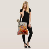 Live Love Aloha Hibiscus Beach Sign Tote Bag (Op model)