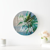 Live Love Aloha Palm Beach Sign Grote Klok (Huis)