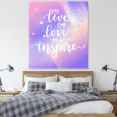 Live, Love and Inspire Quote Canvas Afdruk (Insitu (Slaapkamer))