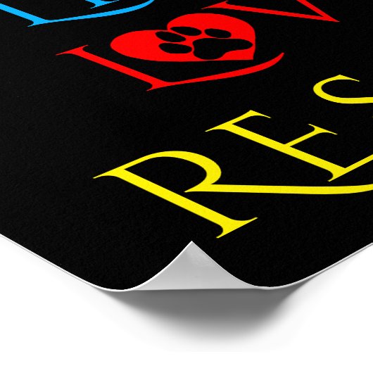 Live, Love and Rescue and Pet Adoption Poster (Hoek)