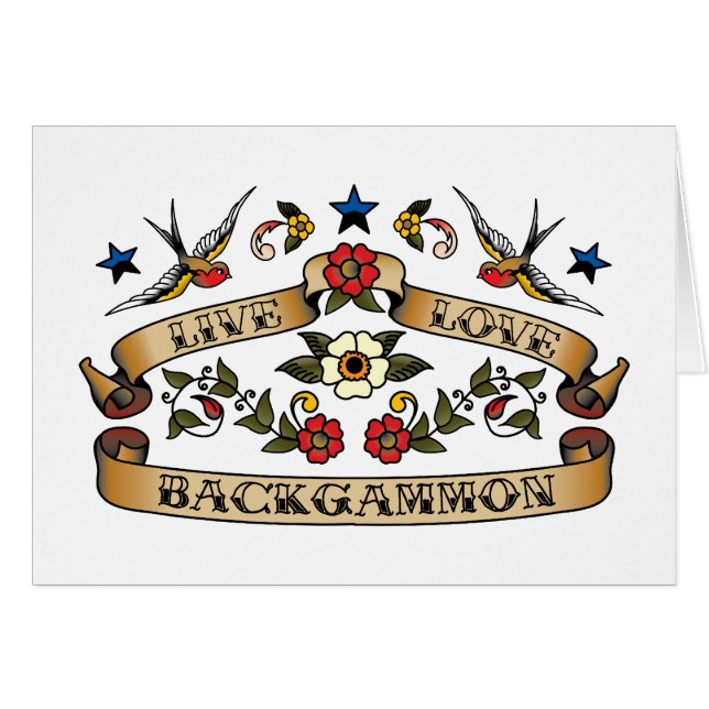 Live Love Backgammon (Voorkant Horizontaal)