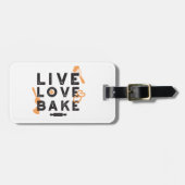 Live Love Bake Baker Life Quottes I Bagagelabel (Voorkant horizontaal)