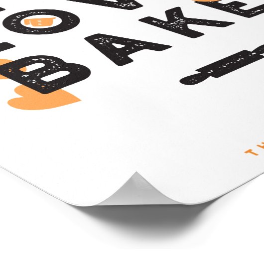 Live Love Bake Baker Life Quottes I Poster (Hoek)