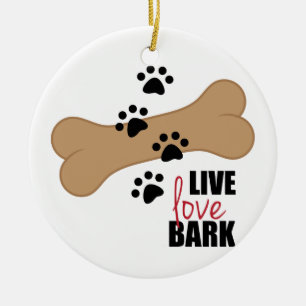 Live Love Bark Keramisch Ornament
