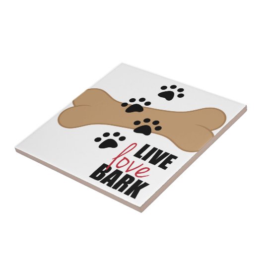 Live Love Bark Tegeltje (Zijkant)