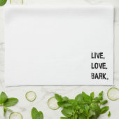 Live, Love, Bark Theedoek (Gevouwen)