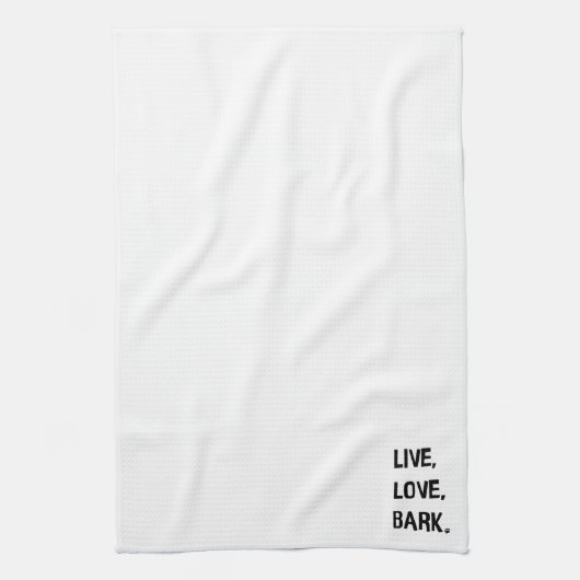 Live, Love, Bark Theedoek (Verticaal)