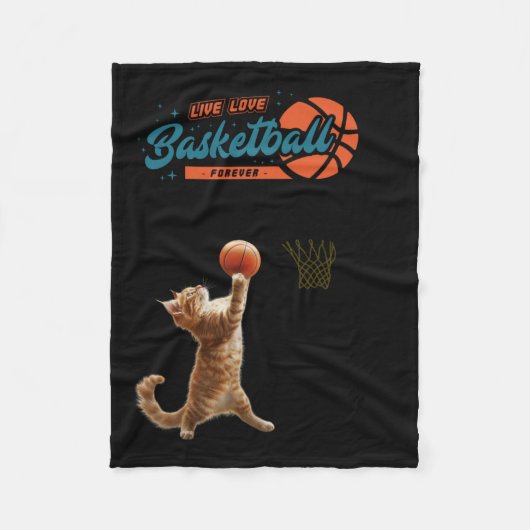 Live Love Basketball Forever Fleece Deken (Voorkant)