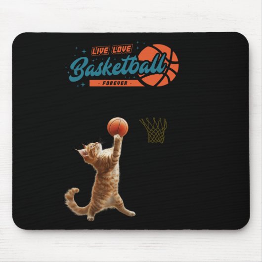 Live Love Basketball Forever Muismat (Voorkant)