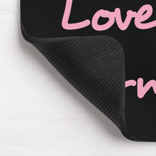 Live Love Bermuda Script Tekst met Anker Dark Muismat (Hoek)