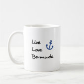 Live Love Bermuda Script Tekst met Anker Koffiemok (Links)