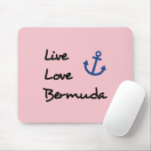 Live Love Bermuda Script Tekst met Anker Muismat (Met muis)