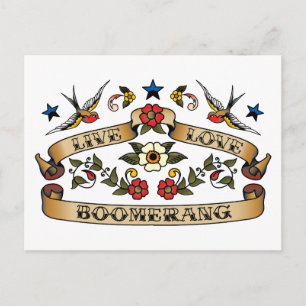 Live Love Boomerang Briefkaart
