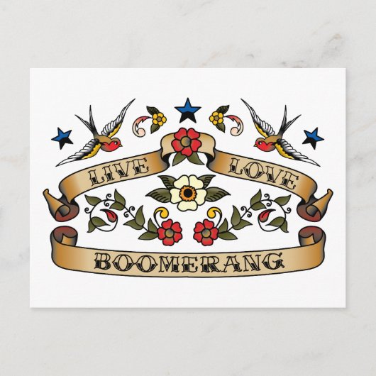 Live Love Boomerang Briefkaart (Voorkant)