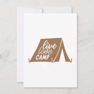 Live Love Camp Camp Gear Phrase Quote Slogan Notitiekaartje