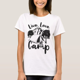 Live, Love, Camp Outdoor Adventure T-shirt