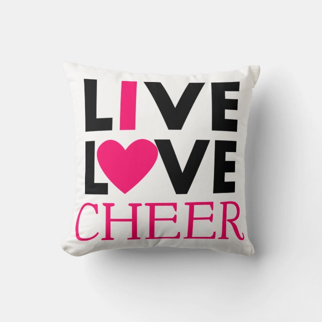 Live Love Cheer Pillow Kussen (Voorkant)