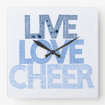 Live Love Cheer - Wall Clock