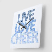 Live Love Cheer - Wandklok (Hoek)