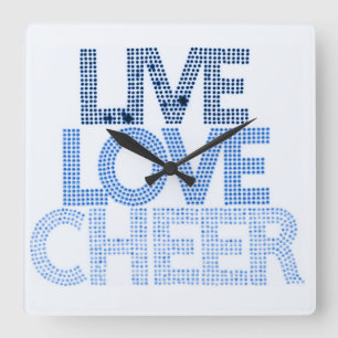 Live Love Cheer - Wandklok