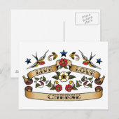 Live Love Cheese Briefkaart (Voorkant / Achterkant)