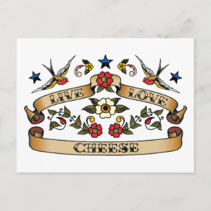 Live Love Cheese Briefkaart