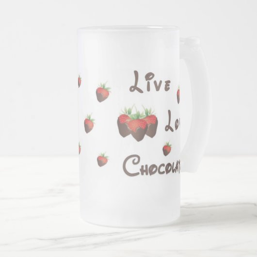 Live Love Chocolate Matglas Bierpul (Voorkant rechts)