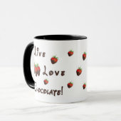 Live Love Chocolate Mok (Voorkant links)