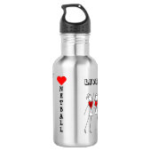 Live Love Coach Netball Posities die worden geacht Waterfles (Achterkant)