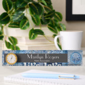 Live Love Cross Blue Tree of Life Pattern Naambordje