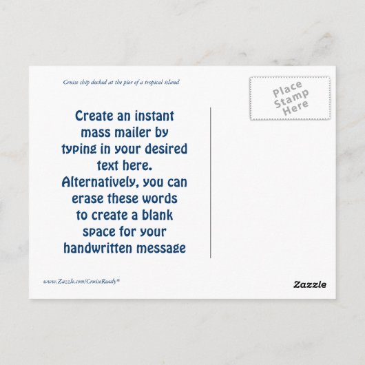 Live Love Cruise Briefkaart (Achterkant)