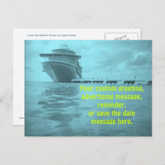 Live Love Cruise Custom Briefkaart (Voorkant / Achterkant)