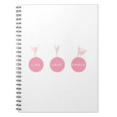 Live Love Dance Ballerinas - Roze - Notitieboek (Voorkant)