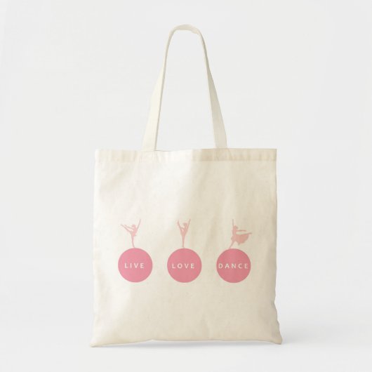 Live Love Dance Ballerinas - Roze - Tote Bag (Voorkant)