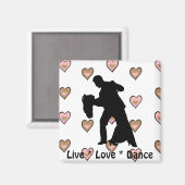 Live Love Dance - Ballroom Couple Magnet (Voorkant / Achterkant)