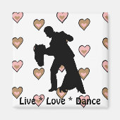 Live Love Dance - Ballroom Couple Magnet (Voorkant)