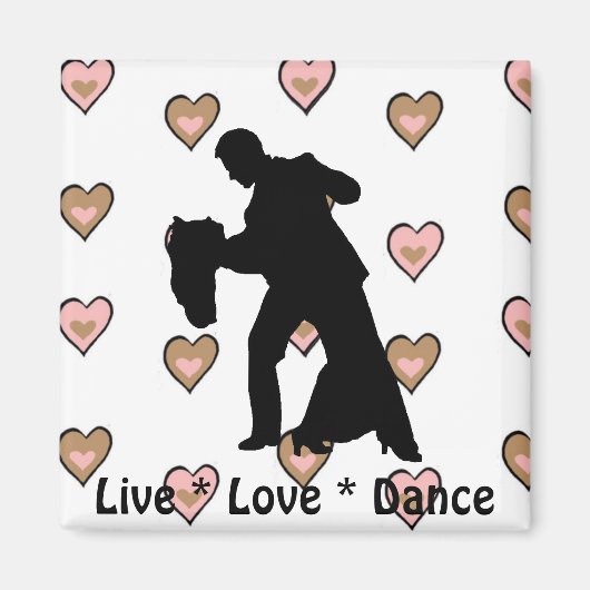 Live Love Dance - Ballroom Couple Magnet (Voorkant)