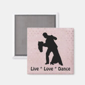 Live Love Dance - Ballroom Couple Magnet (Voorkant / Achterkant)