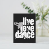 Live, Love, Dance Briefkaart (Staand voorkant)