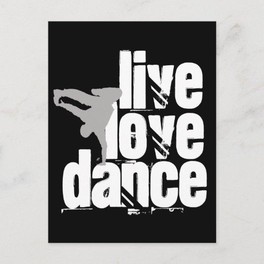 Live, Love, Dance Briefkaart (Voorkant)