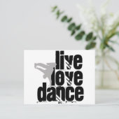 Live, Love, Dance Briefkaart (Staand voorkant)