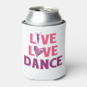 Live Love Dance - Cadeau T-shirt voor dansers Blikjeskoeler (Blikje Voorkant)