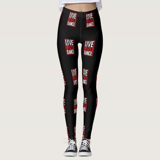 Live Love Dance Dancer Design Leggings (Voorkant)