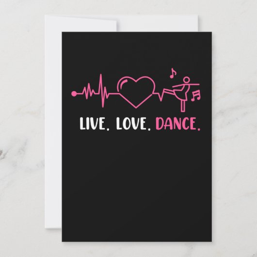 Live Love Dance Dancers Danser Day Grafisch Kaart (Voorkant)