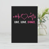 Live Love Dance Dancers Danser Day Grafisch Kaart (Staand voorkant)
