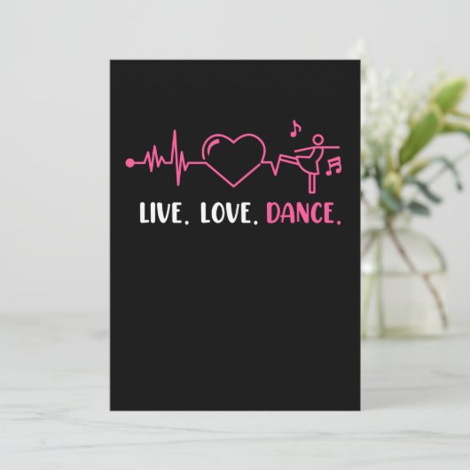 Live Love Dance Dancers Danser Day Grafisch Kaart (Staand voorkant)