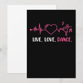 Live Love Dance Dancers Danser Day Grafisch Kaart (Voorkant / Achterkant)