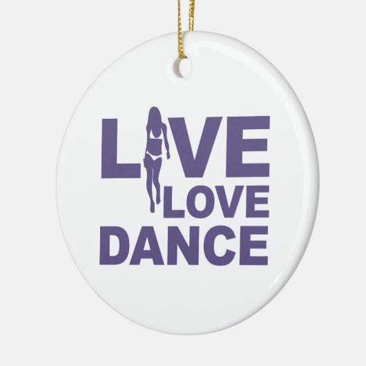 Live Love Dance Keramisch Ornament (Links)
