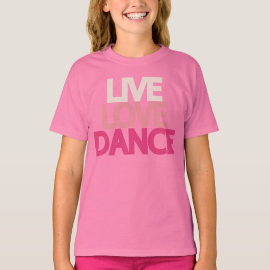 Live Love Dance Youth Ringer T-shirt (Voorkant)