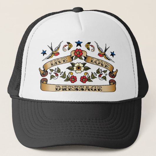 Live Love Dressage Trucker Pet (Voorkant)